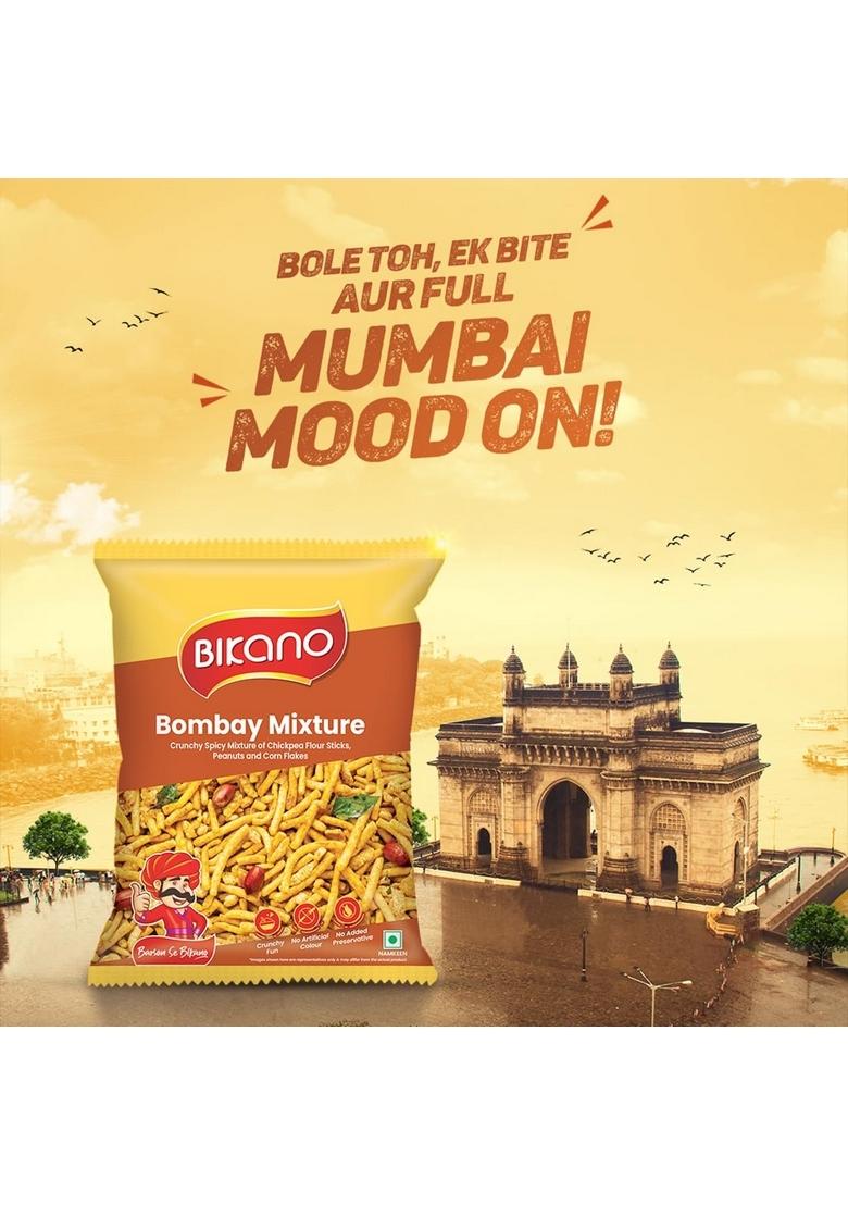BIKANO Bombay Mixture | Spicy & Tangy Indian Namkeen Snack Crunchy Blend of Sev, Peanuts Spices Tea-Time 800g