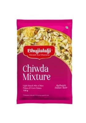 BHUJIALALJI Chiwda Mixture (pack of 1) 150g | Namkeen with puffed rice,peanuts,sliced coconuts & Peanuts Indian Tea Time Snack Ready to eat