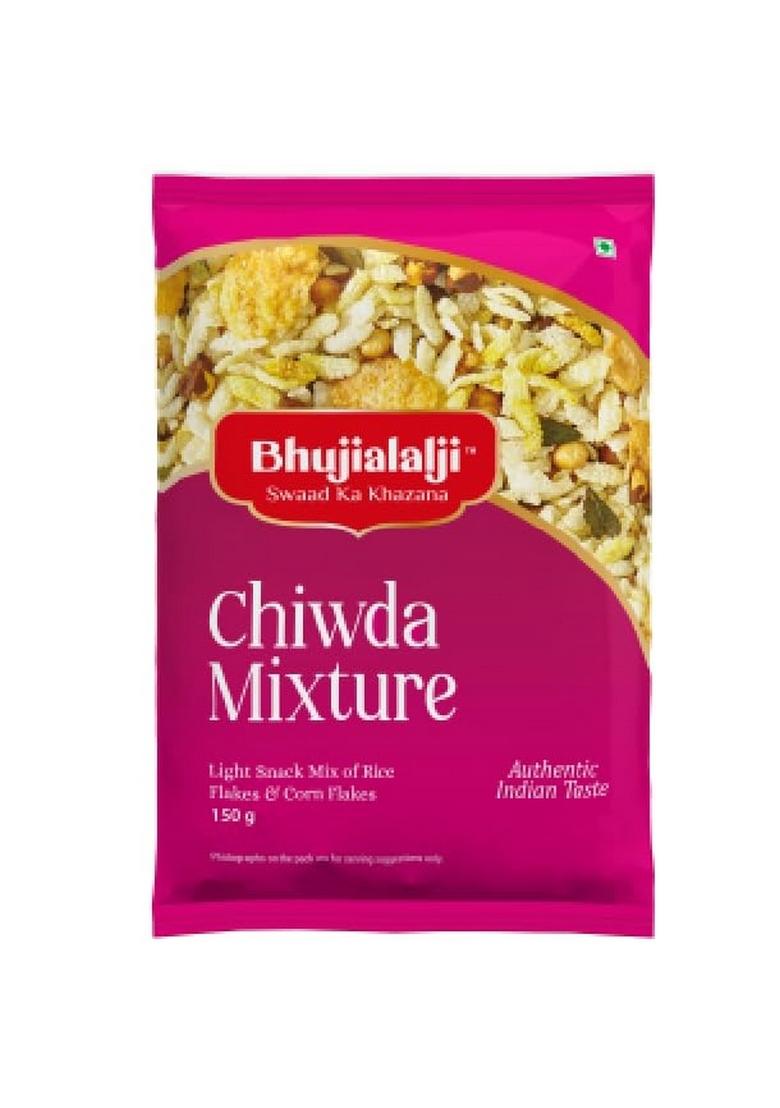 BHUJIALALJI Chiwda Mixture (pack of 1) 150g | Namkeen with puffed rice,peanuts,sliced coconuts & Peanuts Indian Tea Time Snack Ready to eat