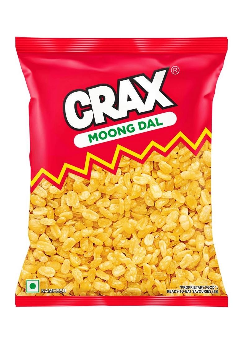 CRAX Moong Dal Namkeen 160g/171g ||Crunchy & Spicy Bhujia Snack|Indian Namkeen|Spicy Tadka|Social Gatherings,Fun Snack|Crunchy Gourmet Snacks for Parties,Drinks,Tea Coffee|100% Vegetarian (Weight may vary)