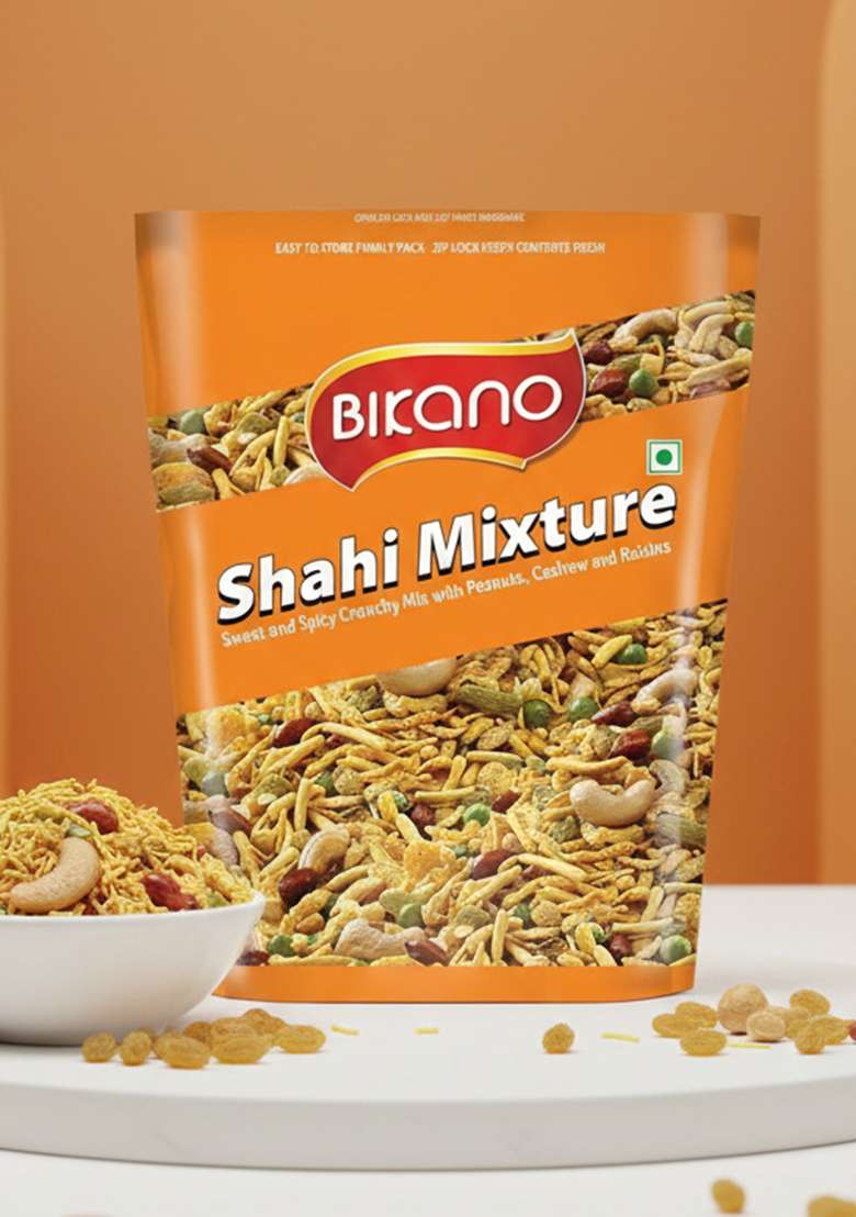 BIKANO Shahi Mixture Namkeen| Crunchy Dry Fruits Peas & Peanuts| Tasty, 1000g Pack - Indya