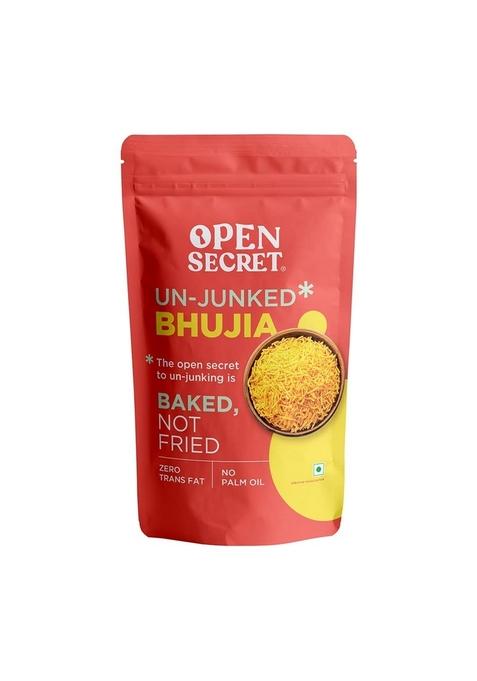 Open Secret Namkeen | 175g Bhujia, Snacks, Bhujia Sev, Healthy Unjunked, Baked Not Fried, No Palm Oil, Zero Trans Fat, Cholesterol (Pack of 1)
