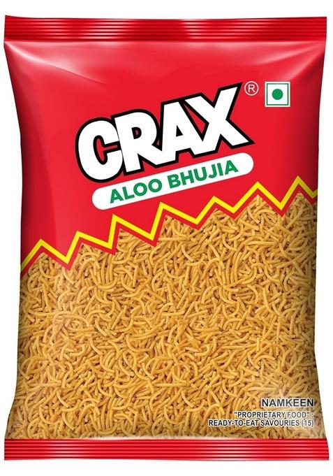 CRAX Aloo Bhujia Namkeen 160g/171g |Crunchy & Spicy Snack|Indian Namkeen|Spicy Tadka|Social Gatherings,Fun Snack|Crunchy Gourmet Snacks for Parties,Drinks,Tea Coffee|100% Vegetarian (Weight may vary)