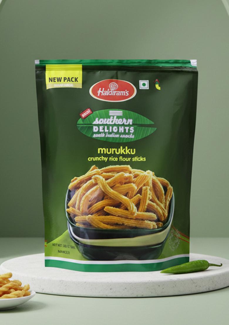 Haldiram’s Murukku | South- Indian Snacks Rice and Urad Flour Stick Crunchy Crispy 200 g