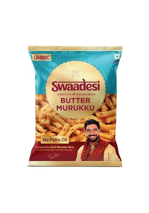 Unibic No Palm Oil Butter Murukku | All Time Favourite Snacks |Crunchy Healthy Snacks, Ready to Eat 130gm