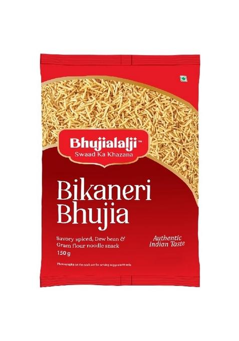 BHUJIALALJI Bikaneri Bhujia (pack of 1) 150g Rajasthani Namkeen with Dew beans,gram flour and indian Spices | All time favourite snacks/Namkeen Ready to eat