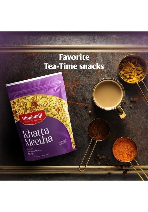 BHUJIALALJI Khatta Meetha (pack of 1) 150g | Namkeen Snacks Tasty & Crunchy Tea-time All time favourite indian snacks/Namkeen Ready to eat Crispy Light snacks.