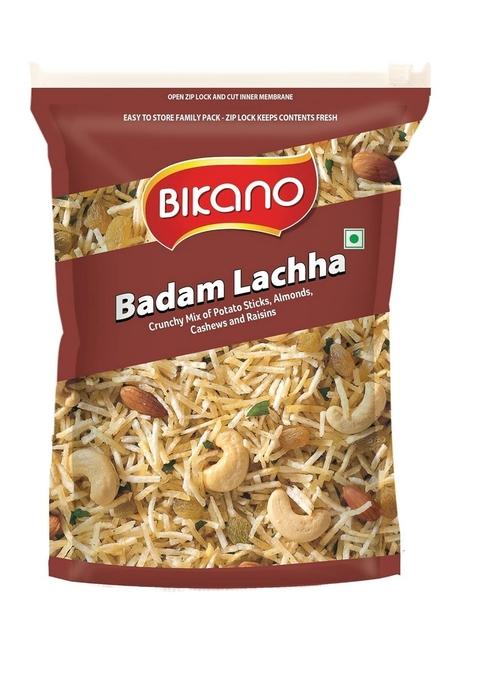 BIKANO Badam Lachha | Nutty Cashews & Almonds Tea Time Snack Namkeen, 400g Pack