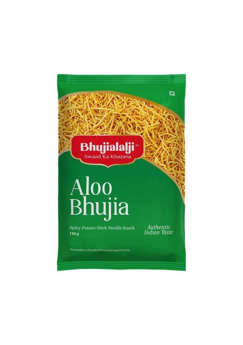 BHUJIALALJI Aloo Bhujia (pack of 1) 150g | Namkeen made potatoes,gram flour,Spices and herbs All time favourite indian snacks/Namkeen Ready to eat Crispy & Light snacks