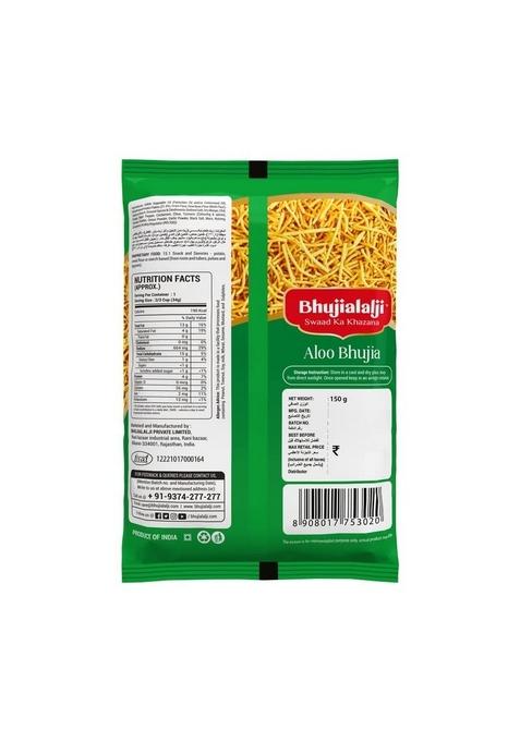 BHUJIALALJI Aloo Bhujia (pack of 1) 150g | Namkeen made potatoes,gram flour,Spices and herbs All time favourite indian snacks/Namkeen Ready to eat Crispy & Light snacks