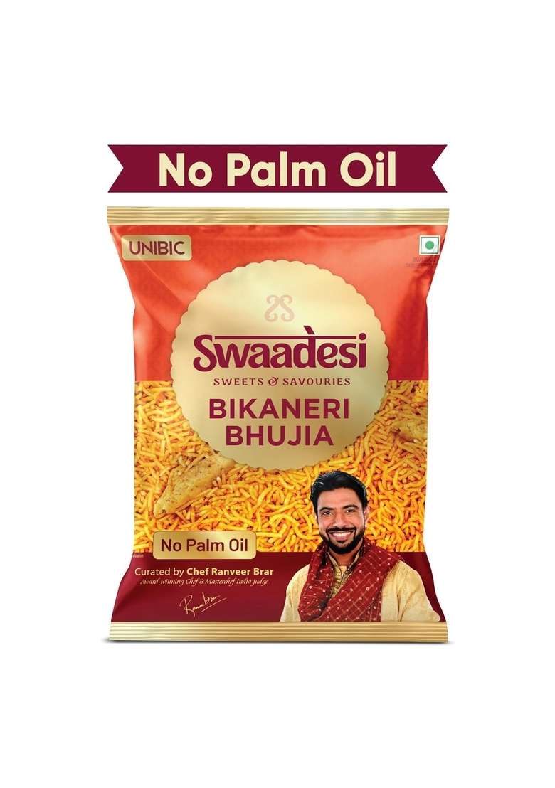 Unibic Swaadesi No Palm Oil Bikaneri Bhujia | Crunchy Healthy Snacks, Ready to Eat 200gm - Indya