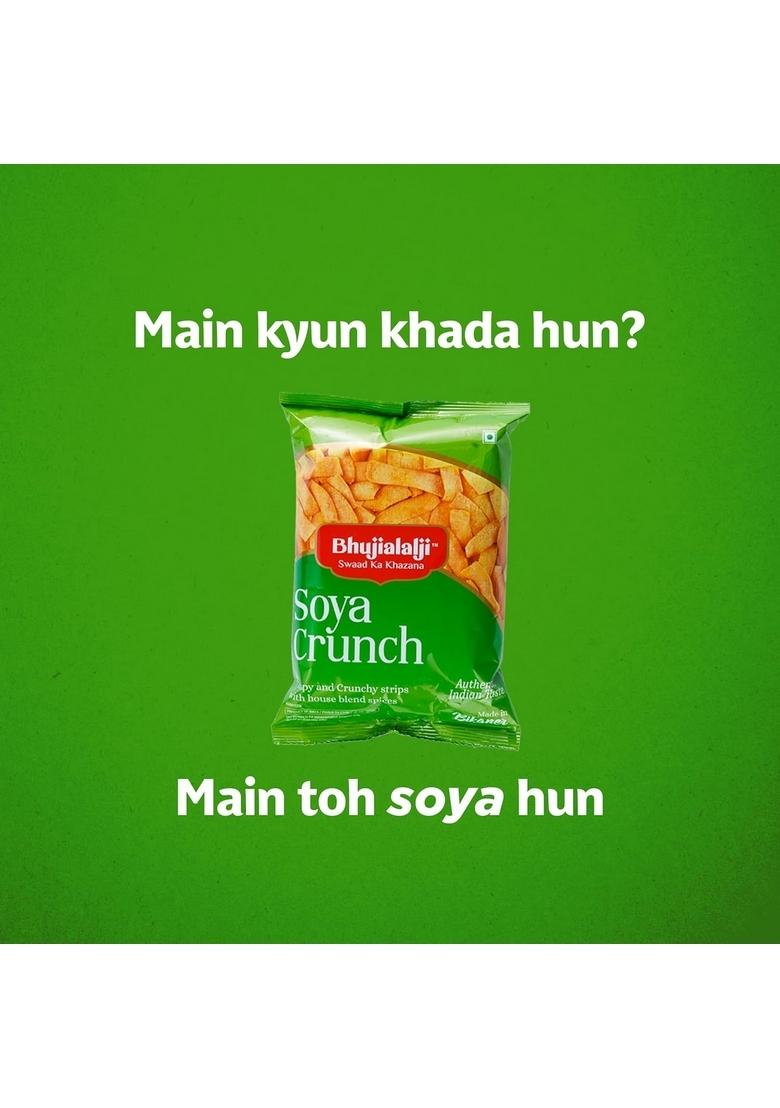 BHUJIALALJI Soya Crunch (pack of 1) 150g | Crispy and crunchy strips with house blend spices Authentic Indian Snacks Ready to eat & Light snacks.