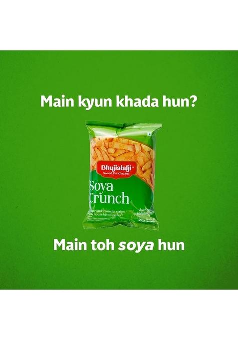 BHUJIALALJI Soya Crunch (pack of 1) 150g | Crispy and crunchy strips with house blend spices Authentic Indian Snacks Ready to eat & Light snacks.