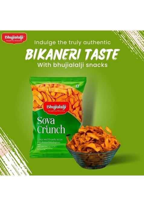 BHUJIALALJI Soya Crunch (pack of 1) 150g | Crispy and crunchy strips with house blend spices Authentic Indian Snacks Ready to eat & Light snacks.