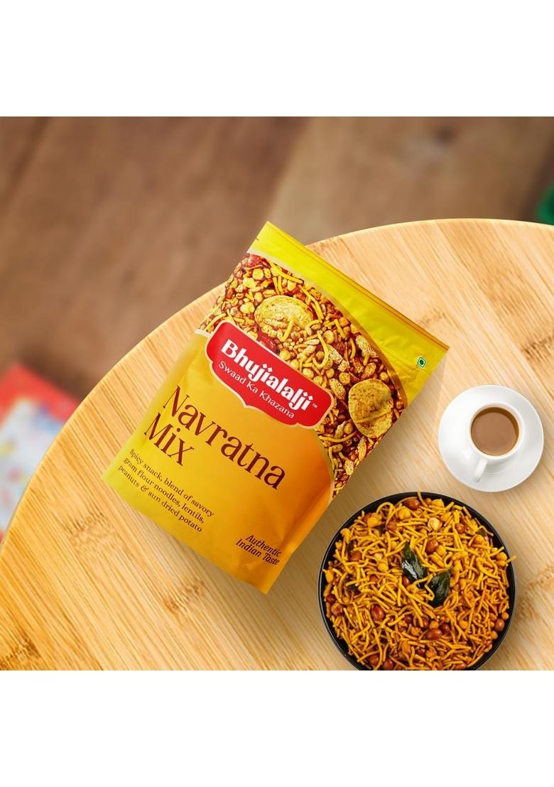 BHUJIALALJI Navratna Mixture (pack of 1) 150g| All time favourite indian snacks/Namkeen | Ready to eat Crispy & Light snacks