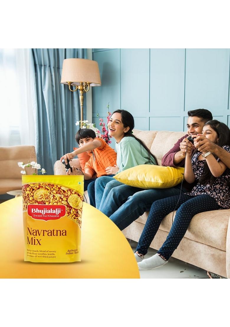 BHUJIALALJI Navratna Mixture (pack of 1) 150g| All time favourite indian snacks/Namkeen | Ready to eat Crispy & Light snacks