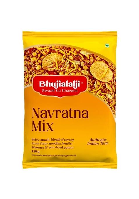 BHUJIALALJI Navratna Mixture (pack of 1) 150g| All time favourite indian snacks/Namkeen | Ready to eat Crispy & Light snacks