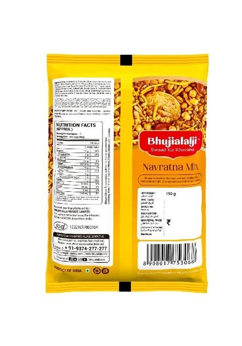 BHUJIALALJI Navratna Mixture (pack of 1) 150g| All time favourite indian snacks/Namkeen | Ready to eat Crispy & Light snacks