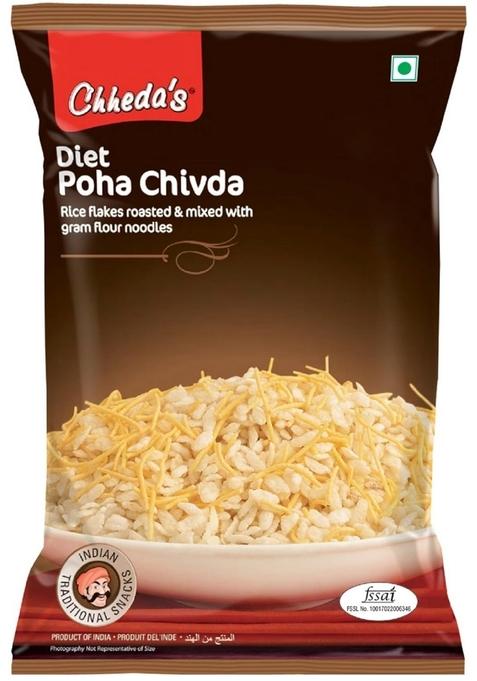 Chheda's Diet Poha Chivda - Crispy with Sev (300g Pack of 1)