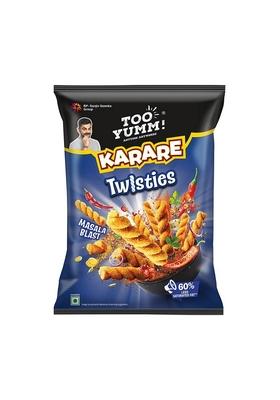 Too Yumm Yumm! Twisties Masala Blast| Extra & Crunch | Tasty Spicy| Indian Flavours Healthy Snack Made of Corn 100% Vegetarian 60% Less Saturated Fat, 45 grams / 65 (Weight May Vary)
