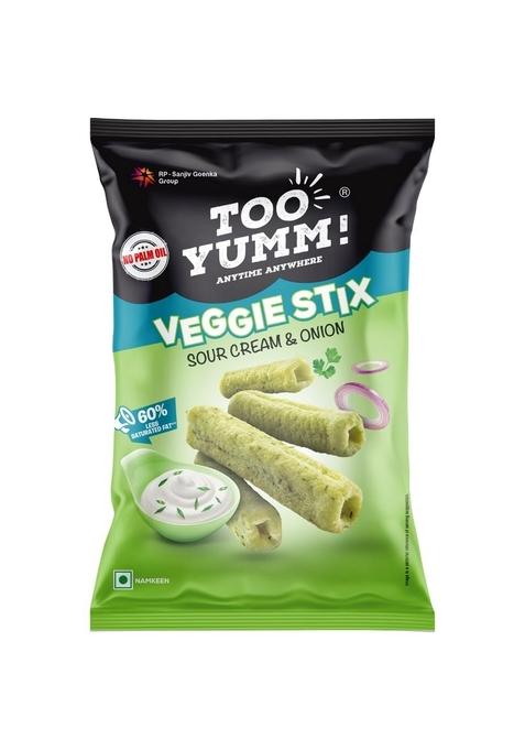 Too Yumm Yumm! | Sour Cream & Onion Veggie Stix 75g Munching Snack Snacks for Movies, Games, Parties More On-The-Go Munchies