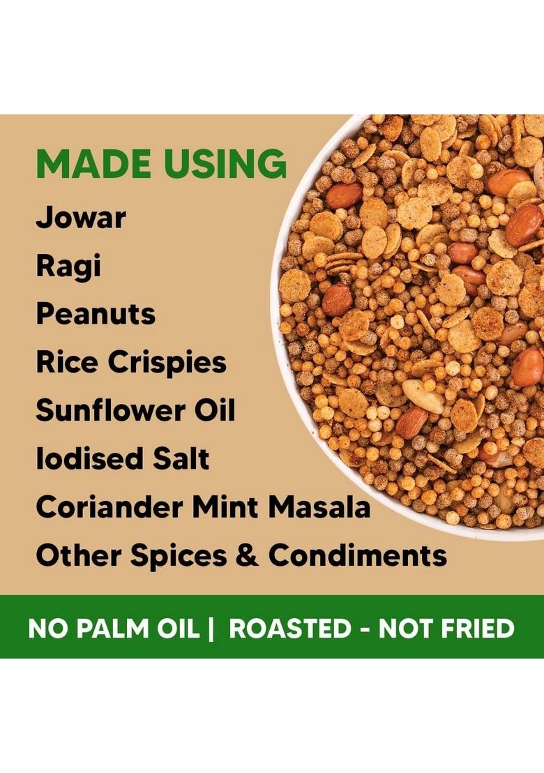 EAT BETTER CO Millet Namkeen Chilli Garlic Chatpata, Healthy Snack Roasted, Not Fried | No Palm Oil Replacement of Chips & Bhujia 100 grams