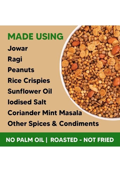 EAT BETTER CO Millet Namkeen Chilli Garlic Chatpata, Healthy Snack Roasted, Not Fried | No Palm Oil Replacement of Chips & Bhujia 100 grams