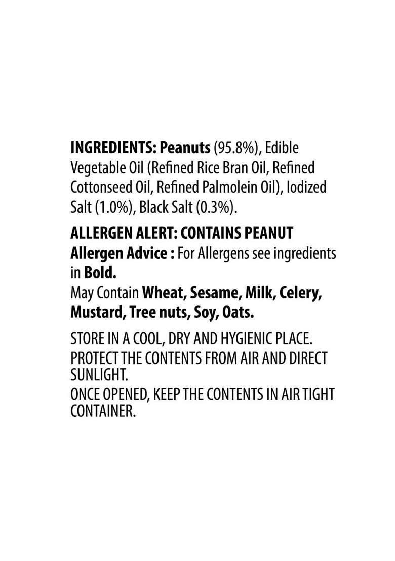 BIKANO Peanuts | Crunchy & Roasted Lightly Salted with Black Salt Perfect Snack for Anytime Munching High-Protein Tasty Healthy Delicious 200g - Indya