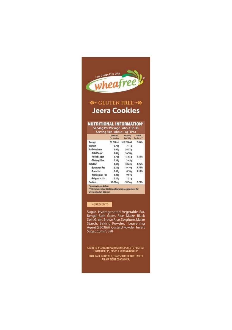 wheafree Multigrain Gluten-Free Healthy Sweet and Salty (Namkeen) Jeera Biscuits | 400g Lactose-Free, Vegetarian Best Tea-Time Snack Crispy & Crunchy Cookies Delightful Wholesome Ingredients