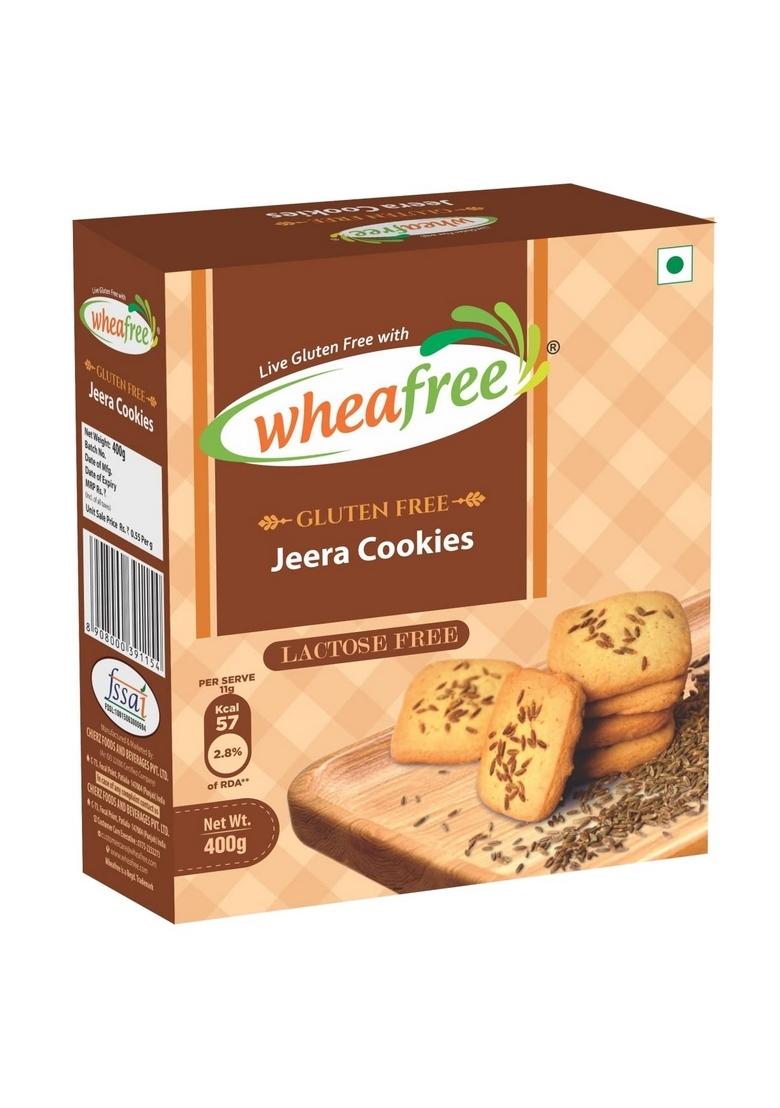 wheafree Multigrain Gluten-Free Healthy Sweet and Salty (Namkeen) Jeera Biscuits | 400g Lactose-Free, Vegetarian Best Tea-Time Snack Crispy & Crunchy Cookies Delightful Wholesome Ingredients