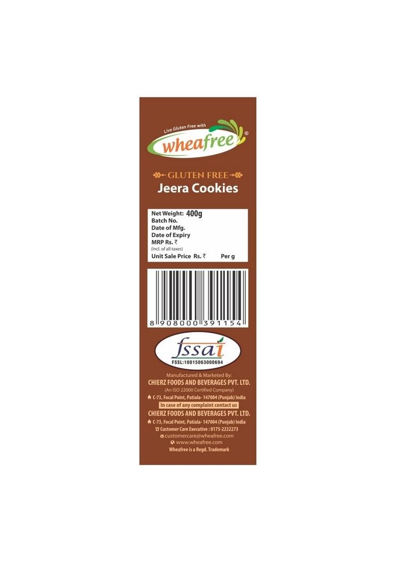 wheafree Multigrain Gluten-Free Healthy Sweet and Salty (Namkeen) Jeera Biscuits | 400g Lactose-Free, Vegetarian Best Tea-Time Snack Crispy & Crunchy Cookies Delightful Wholesome Ingredients