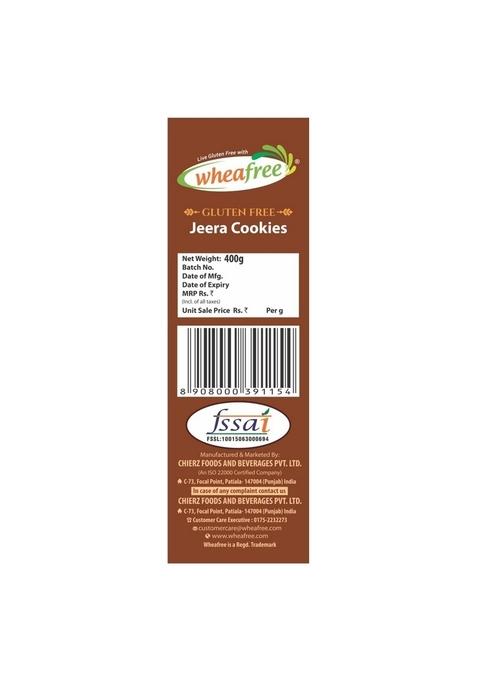 wheafree Multigrain Gluten-Free Healthy Sweet and Salty (Namkeen) Jeera Biscuits | 400g Lactose-Free, Vegetarian Best Tea-Time Snack Crispy & Crunchy Cookies Delightful Wholesome Ingredients
