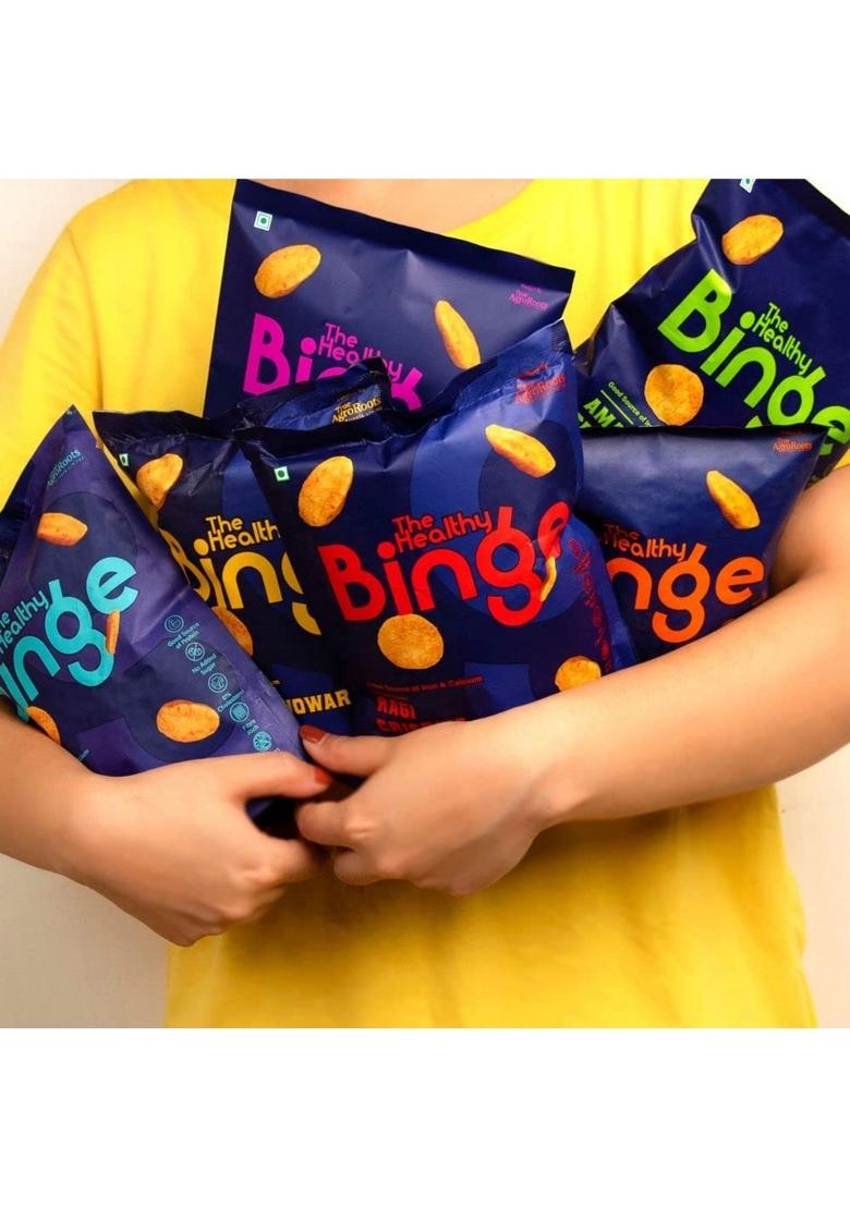 The Healthy Binge Binge| Try Them All Pack| Baked not Fried Chips| As seen on Shark Tank India| Snacks| 0% Cholesterol| High Protein & Fiber | No MSG| Pack of 7
