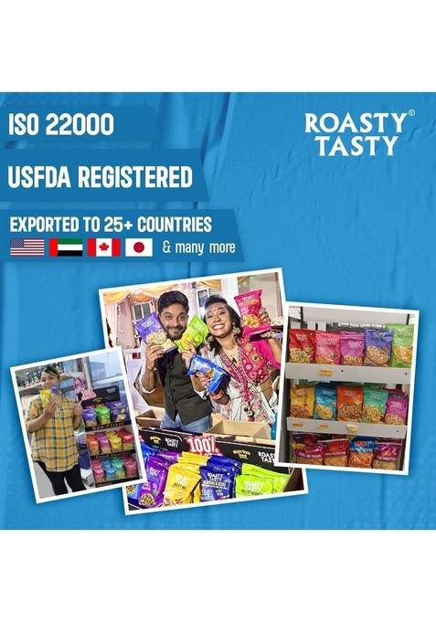 Roasty Tasty 5 Grain Mix Multigrain Mixture Roasted Snack 340g | Healthy Palm Oil Free Namkeen Ideal Millet for Kids & Adults Low Calorie Snacks