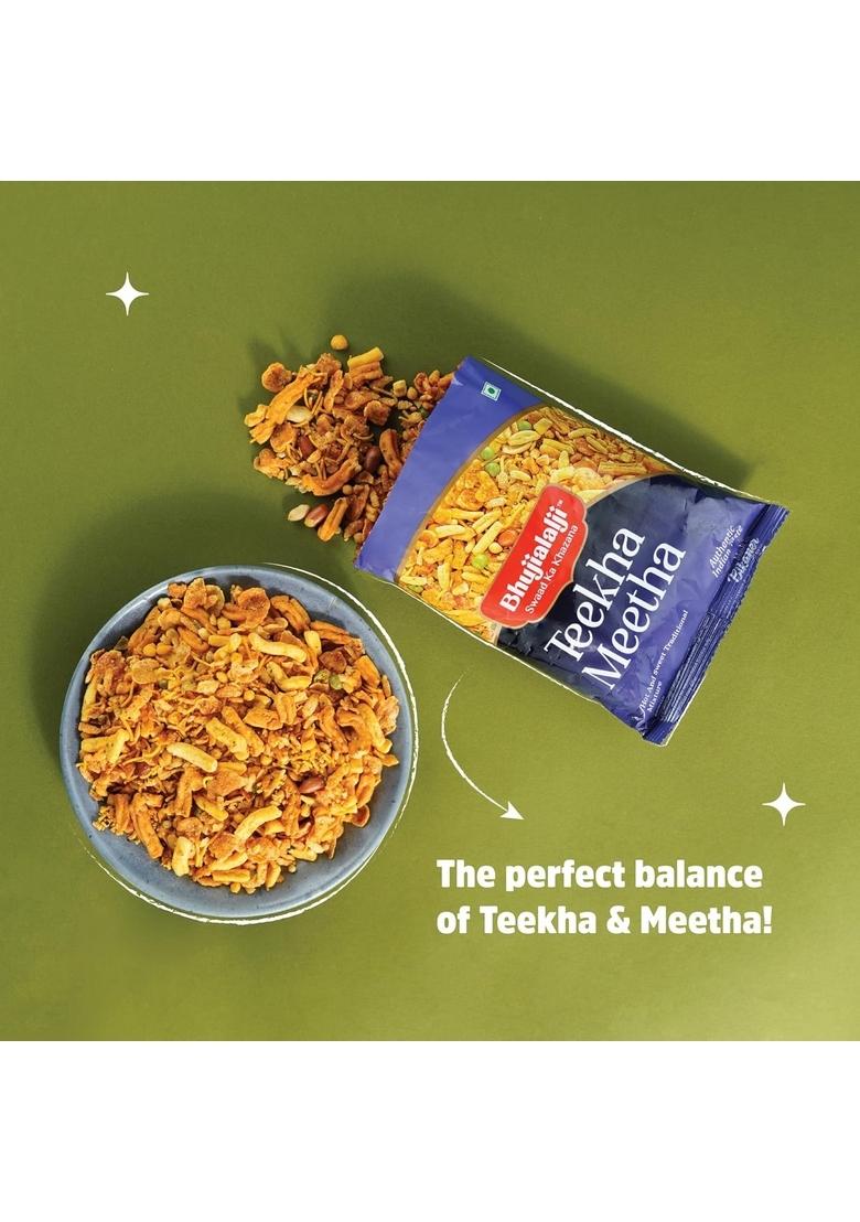 BHUJIALALJI Teekha Meetha (pack of 1) 150g | Authentic Indian Snacks Ready to eat Crispy & Light Party Tea Time snacks.