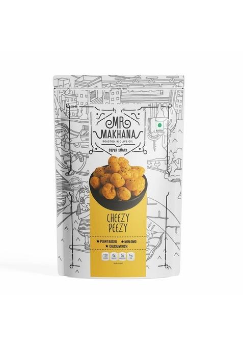MR. MAKHANA Roasted And Foxnuts|Healthy Snacks|Gluten Free|Msg Free|Antioxidant|Rich Calcium|Zero Trans Fat|Zero Cholesterol (Cheezy Peezy),1 Count 55 G