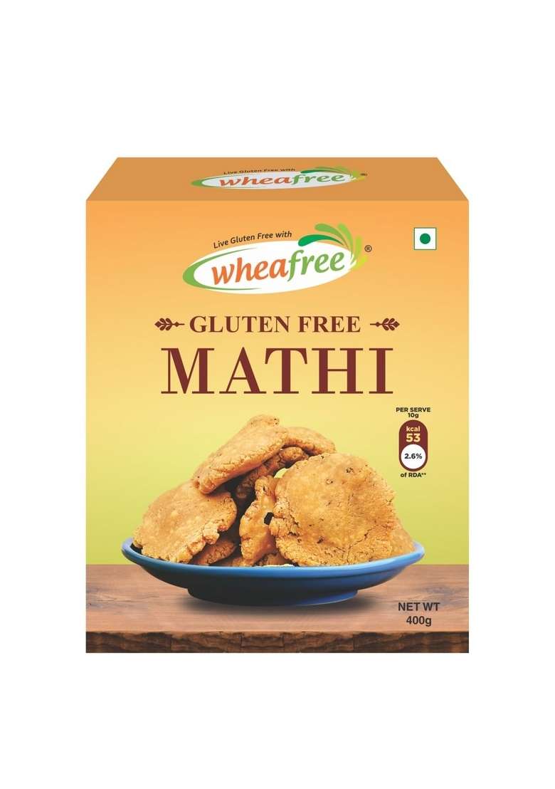 wheafree Gluten Free Mathi (400g) | Delicious, Ready to Eat Indian Snacks Tasty Crispy and Crunchy Savoury Lactose Best Tea Time - Indya