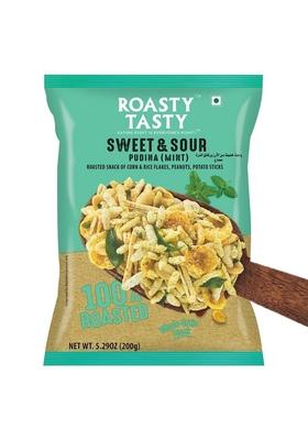 Roasty Tasty Roasted Sweet & Sour Mixture | Pudina Healthy Snacks Namkeen Best Indian Tea Snack Chivda Diet Chiwda Guilt Free 200g