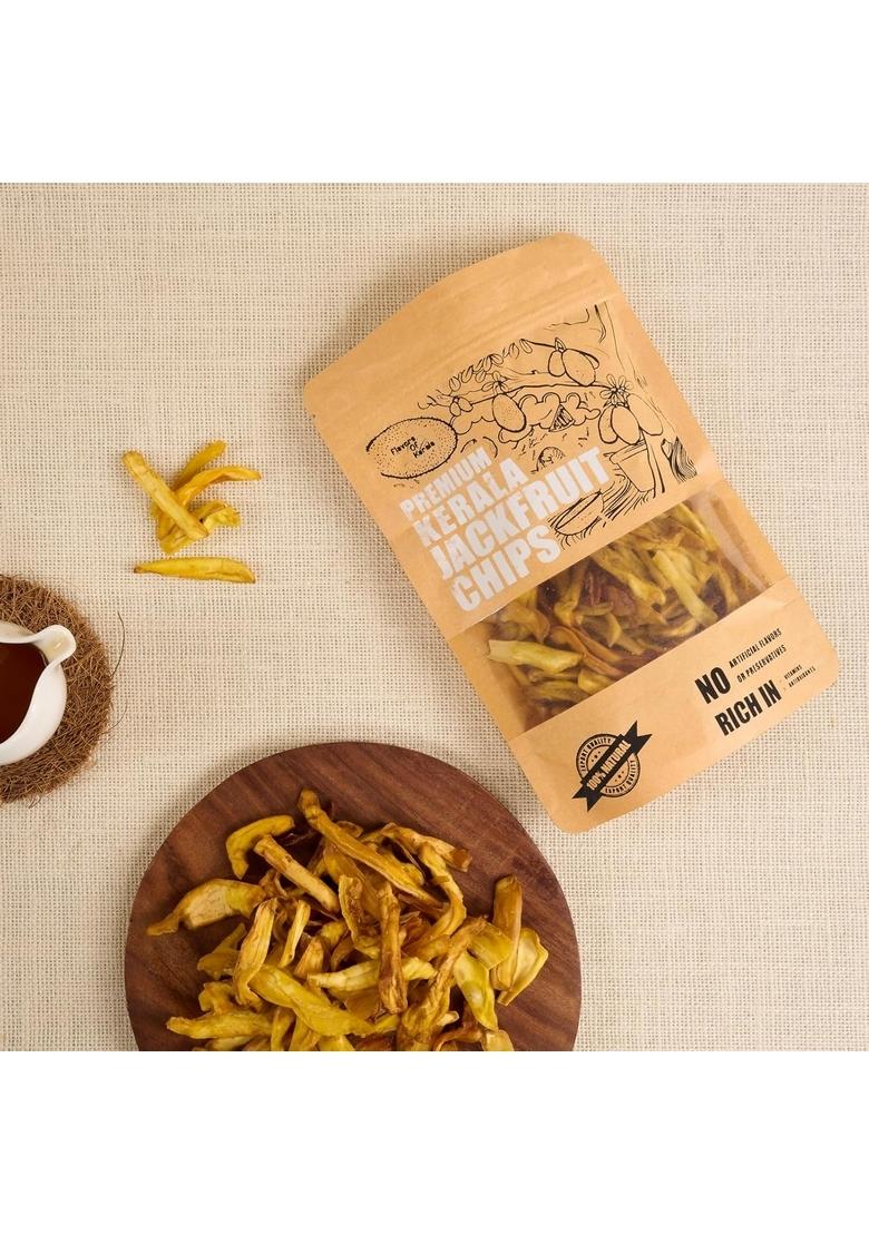 FLAVORS OF KERALA (FOK) | Premium Jackfruit Chips Crispy, Tasty, Namkeen Snack Wafers 400 Grams