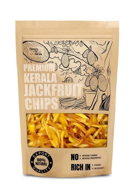 FLAVORS OF KERALA (FOK) | Premium Jackfruit Chips Crispy, Tasty, Namkeen Snack Wafers 400 Grams