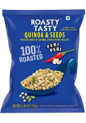 Roasty Tasty Quinoa & Seeds Peri | Healthy Snacks Roasted Puffs Mix Rich in Protein for Adults Kids No Cholesterol Transfat Diet Mixture Masala Gluten Free Namkeen 150g