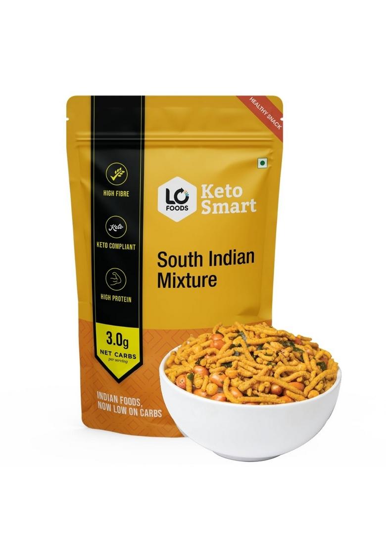 Lo! Low Carb Delights Lo Foods Keto South Indian Mixture (200G)|3G Net Carb|Keto Snack Tested for Diet|Low Snacks|Diet Snacks Food|Keto Namkeen