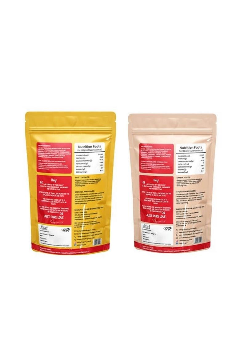 LITTLEFINGERS Little Fingers Organic Millet Based Healthy Roasted Gluten Free Puffs High In Fiber Assorted Snack Combo For Kids