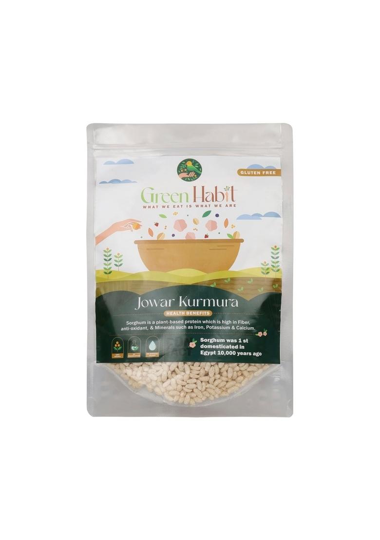 Greenhabit Jowar KURMURA MURMURA aka Puff for Healthy Breakfast Snack Food (400 gm pack of 1)