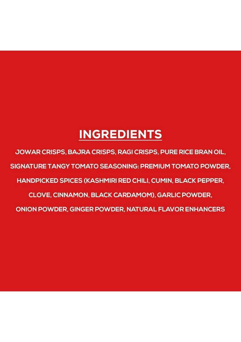 EAT Anytime Tangy Tomato Millet Kurmura | Crunchy Flavorful Snack Zesty Taste Made with Nutritious Millets High In Fiber & Protein Gluten-Free Perfect for Healthy Snacking (Pack of 1) - Indya