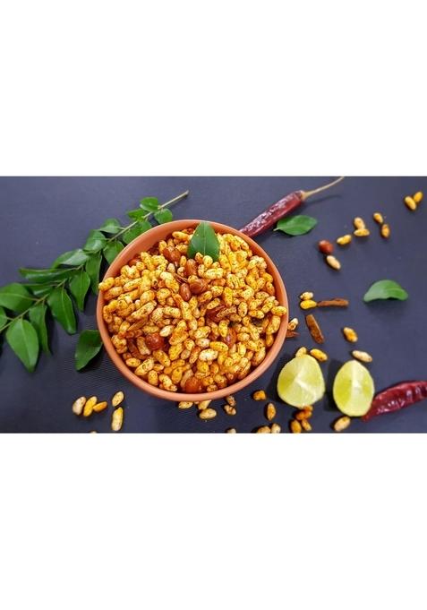 AMBA BHADANG Jay | With Peanuts Famous Kolhapuri Veg Snacks Tasty Namkeen (Garlic, 400Gm Pack Of 2)