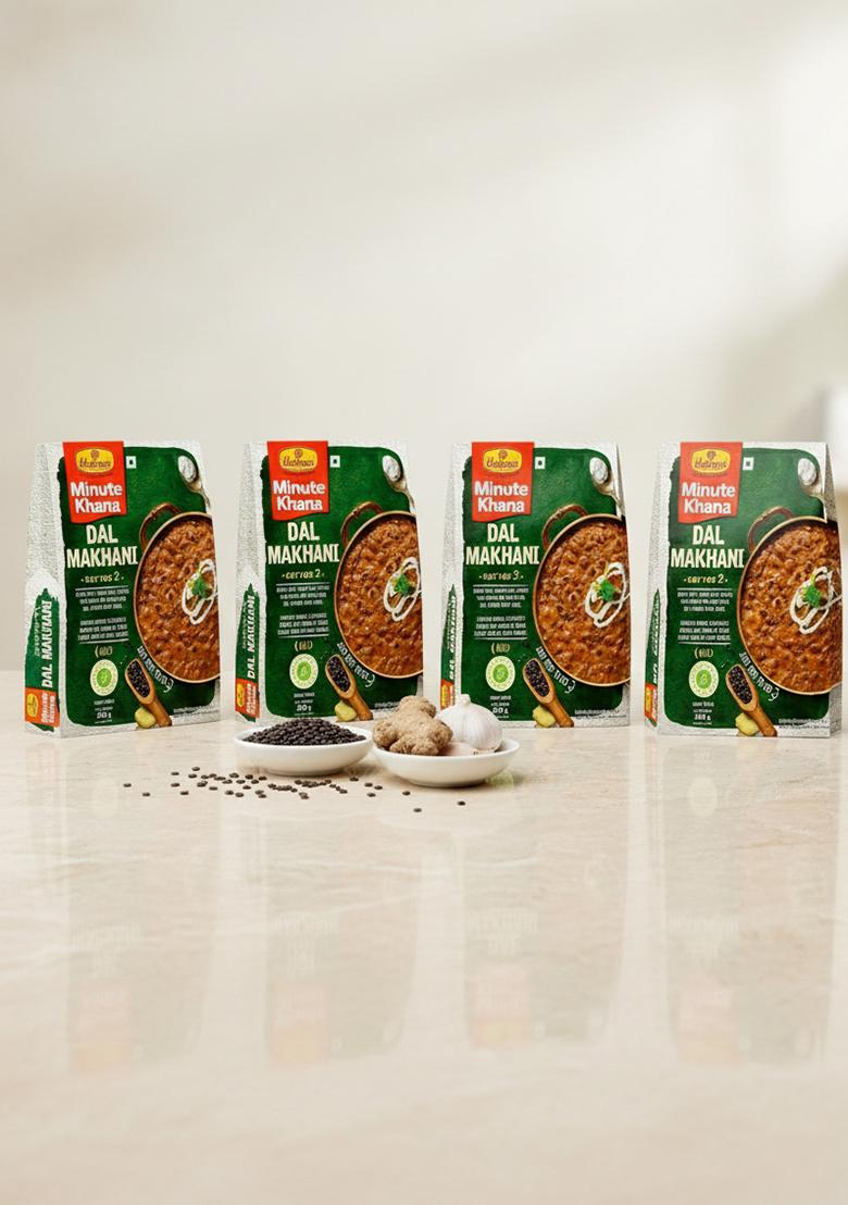 Haldiram's Ready-to-Eat Dal Makhani (300 g x 4, Pack of 4) | Authentic Indian Cuisine Premium Microwaveable Meal Convenient & Delicious Perfect for Quick Meals Gifting