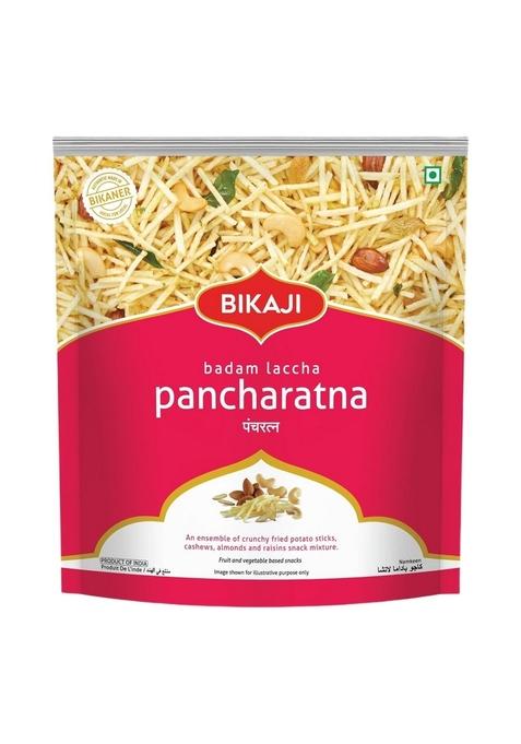 Bikaji Badam Laccha Pancharatna | Authentic Indian Snack Made In Bikaner Cashews, Almonds & Golden Raisins Crispy Texture Perfect Tea-time 350g Pack