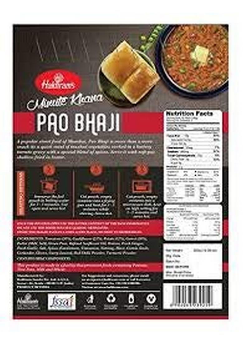 Haldiram's Pav Bhaji 300g x 3 | Heat and Eat Pure Veg Delicious Instant Food Ready to Easy-to-Prepare Meals & Microwaveable Cook