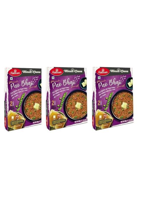 Haldiram's Pav Bhaji 300g x 3 | Heat and Eat Pure Veg Delicious Instant Food Ready to Easy-to-Prepare Meals & Microwaveable Cook